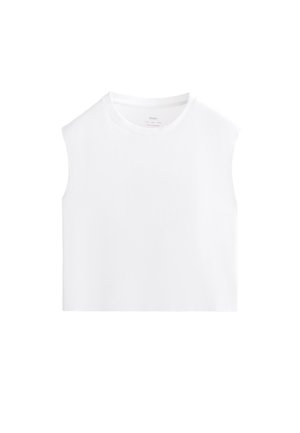 OYSHO SLEEVELESS SEAMLESS - Základné tričko - white
