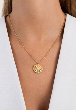 FIVE STONES MEDALLION - Collana - gold-coloured