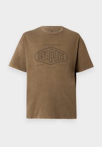 JPRBLUALFRED TEE - Print T-shirt - stone gray