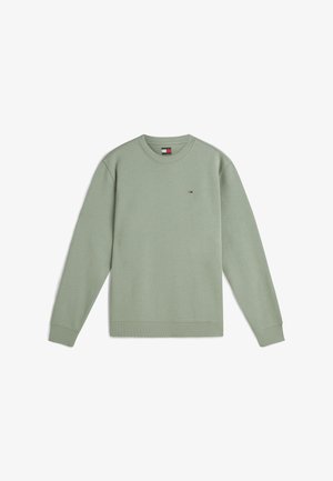 Tommy Jeans, FLAG CREW - Pusa - spring olive
