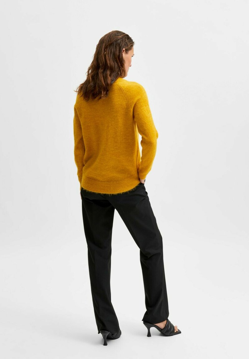 Damen Strickjacken | Selected Femme RUNDHALS Strickpullover senfgelb/senf - LQ61607 Damen Strickjacken | Selected Femme RUNDHALS Strickpullover senfgelb/senf - LQ61607