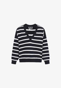 Ausgewählt, navy offwhite stripe