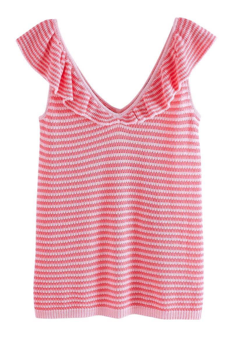 Next T-shirt print donkerroze