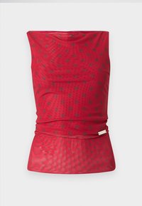 DOUBLE LAYER POLKA DOT - Top - red