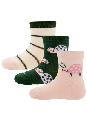 3ER PACK MARIENKÄFER - Socks - latte baby rose hochlandgrün
