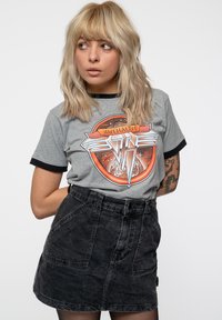 Paradiso Clothing CIRCLE BAND LOGO RINGER - Print T-shirt - grey