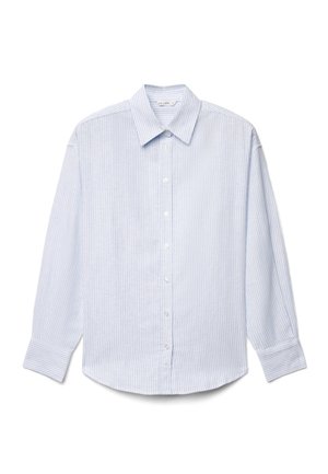 Calliope, CAMICIA RIGHE - Button-down blouse - var celeste
