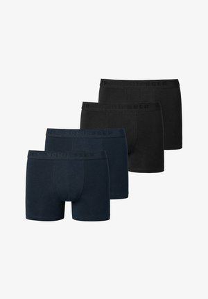 Schiesser, 4ER PACK - Boxer aderenti - schwarz dunkelblau