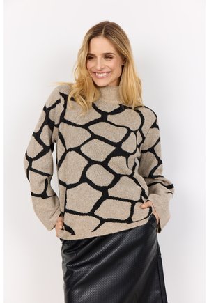 Pullover - melange schwarz