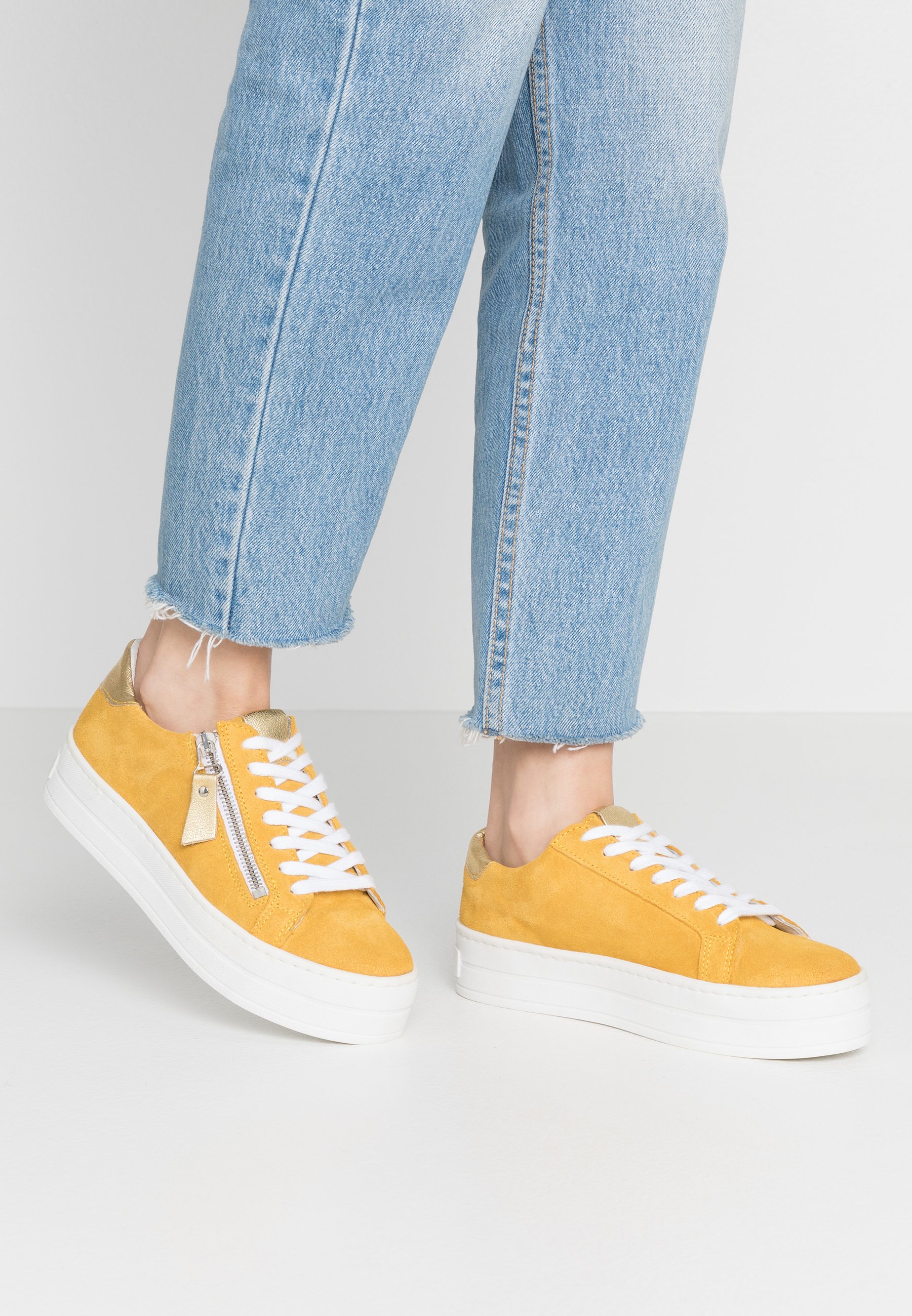 Steven New York POMME Joggesko yellowgul Zalando.no Steven New York POMME Joggesko yellowgul Zalando.no