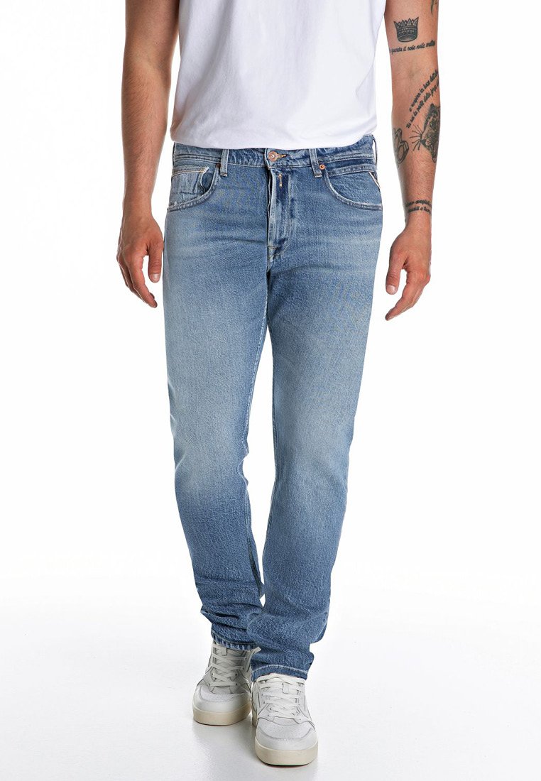 Replay GROVER PANTS Straight leg jeans medium blue/blue denim