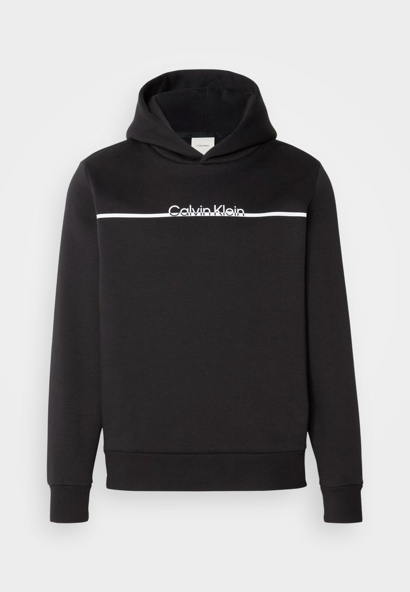 Calvin Klein SPLIT LINE LOGO HOODIE - Hættetrøje - black/sort - Zalando.dk