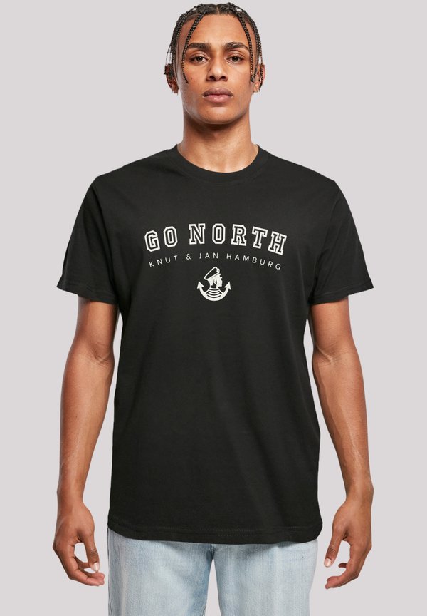 GO NORTH - T-Shirt print - schwarz