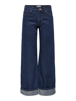 ONLY WITH ONLELLA MEDIUM WAIST - Wide Leg - dark blue denim