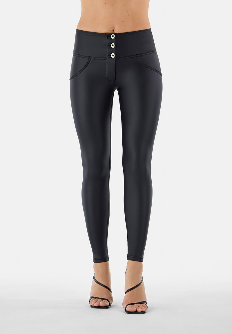 Freddy PUSH UP  SKINNY VITA ALTA BOTTONI - Trikoot - nero