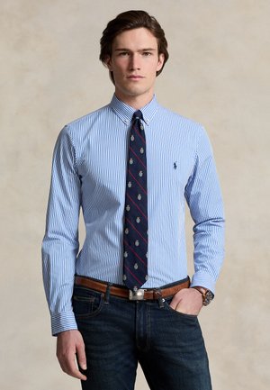 SLIM FIT STRIPED STRETCH POPLIN SHIRT - Πουκάμισο - light blue/white