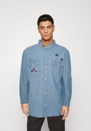 RELAXED FIT WESTERN - Shirt - blue denim