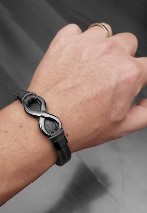 Bracciale Infinity In Pelle Intrecciata: Marrone Antico, Gioielli Per Coppie - Italia - Foto 13