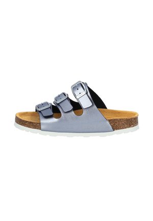 CAPRI - Pantolette flach - blau metallic