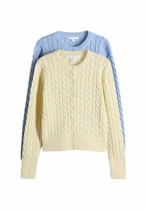 REGULAR FIT - 2 PACK - Cardigan - yellow light blue