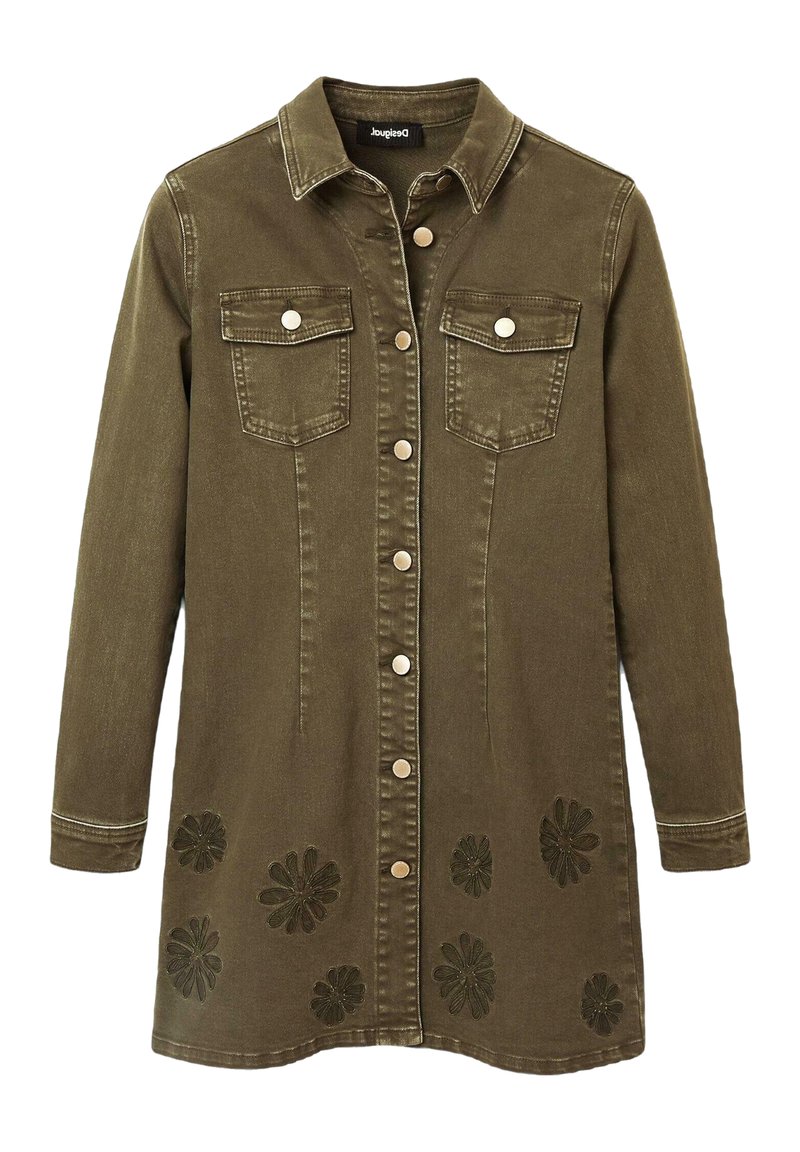 Desigual Jeansjurken olijfgroen