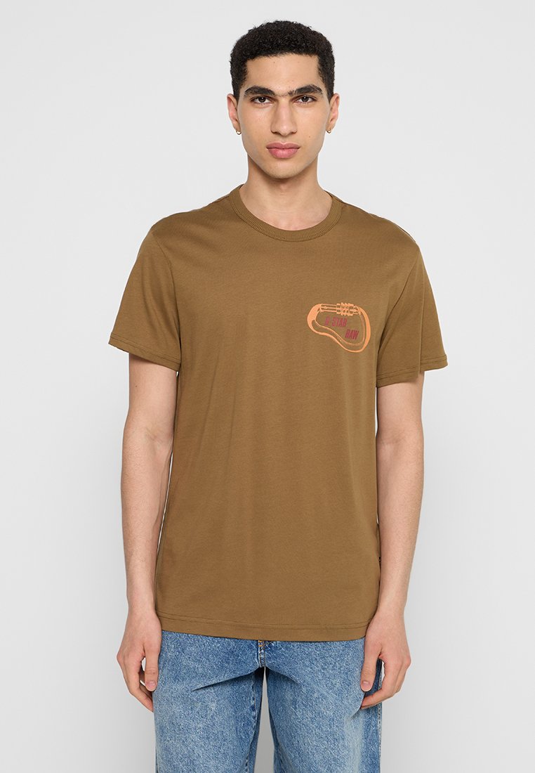 G-Star T-shirt print bruin