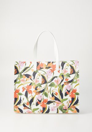 FLORISH FLORAL PRINTED EXTRA ICON BAG - Shopping Bag - cream