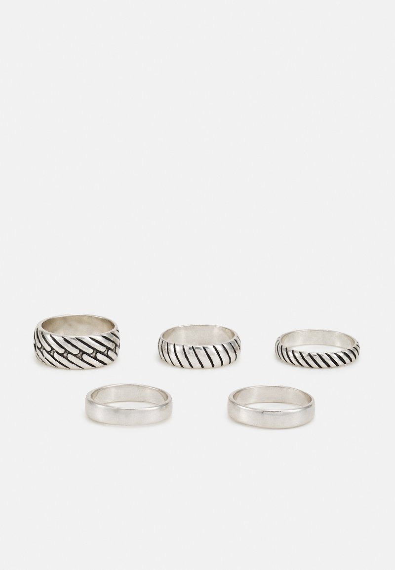 River Island 5 PACK - Δαχτυλίδι - silver-coloured