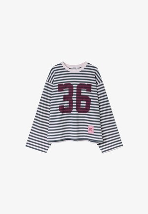 Stradivarius, STRIPED PRINTED LONG SLEEVE T-SHIRT - T-shirt à manches longues - grey