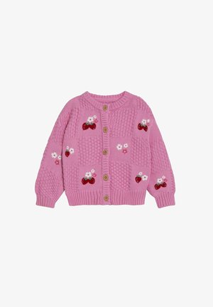 Strickjacke - pink strawberry