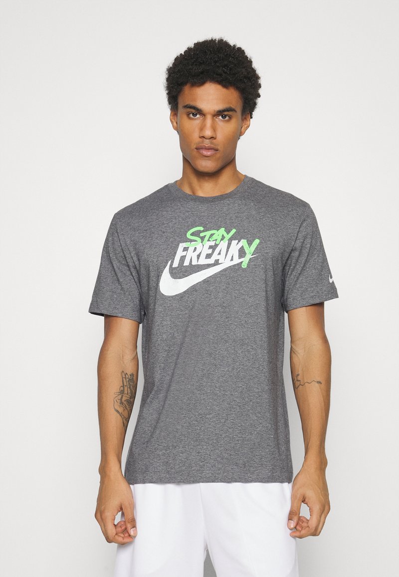 Nike Performance Tshirt de sport charcoal heather/gris ZALANDO.FR
