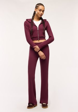 Terranova, LEGGINGS LUNGHI A ZAMPA TINTA UNITA - Pantaloni - vinaccia