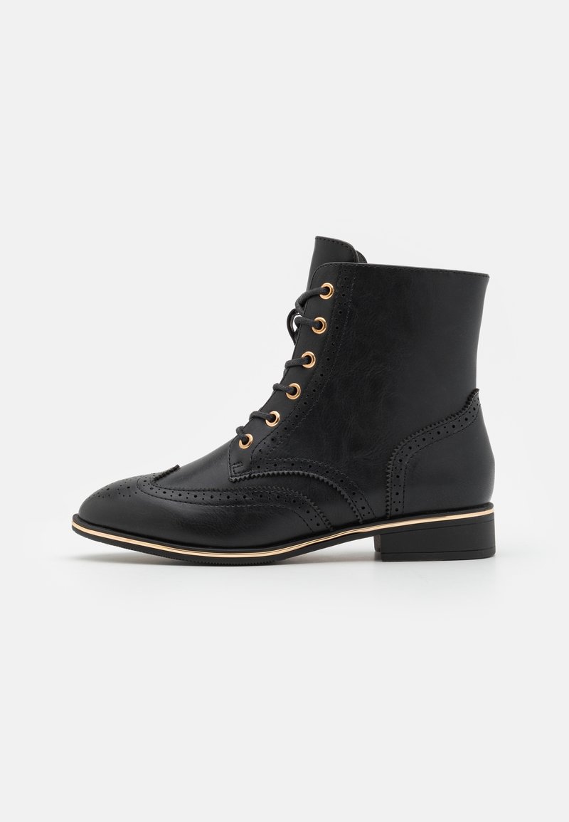Anna Field Wide Fit Botines con cordones - black