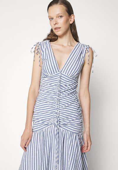 Veronica Beard PERRIN DRESS - Μάξι φόρεμα - washed blue/white