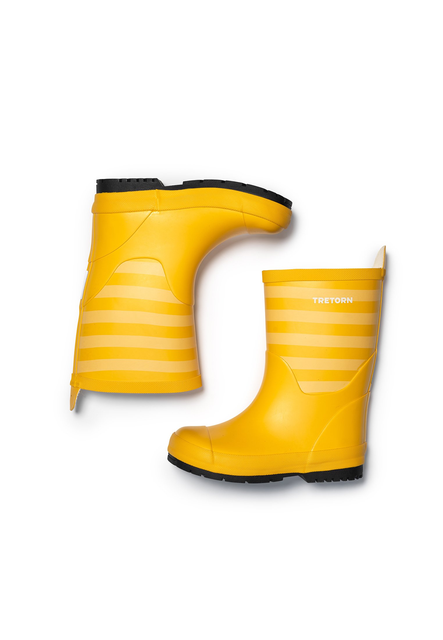 Tretorn GRÄNNA Gummistövlar yellow Zalando.se Tretorn Gränna Yellow Gula randiga gummistövlar Barnskor
