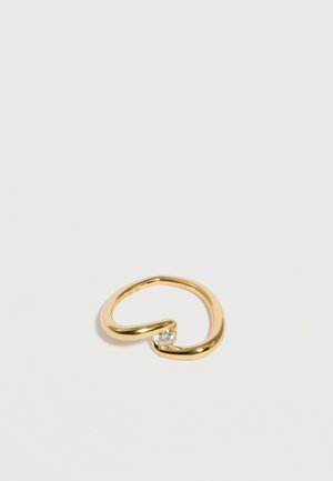 COEUR SERTI SCULPTÉ - Inel - yellow gold-coloured