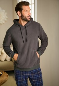 Next REGULAR FIT - THERMAL LONG SLEEVE SET - Pyjama - grey navy blue check