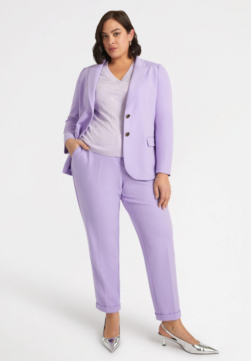 Slim Fit Pantaloni Eleganti Lilla Pantaloni Da Completo Super