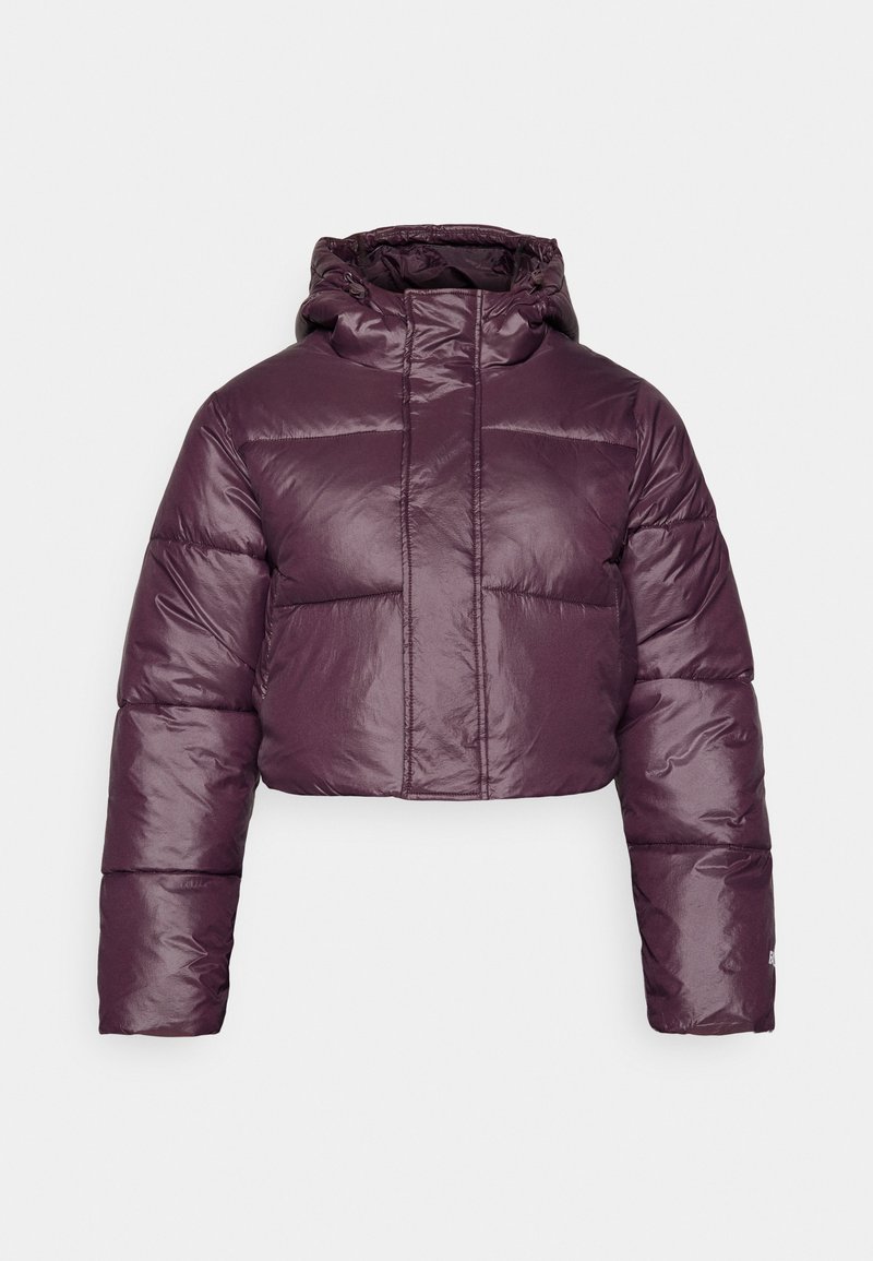 Fabletics ESSENTIAL CROPPED HOODED PUFFER - Winter jacket - deep plum ...