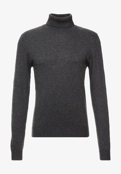 JJEEMIL ROLL NECK - Pullover - dark grey melange