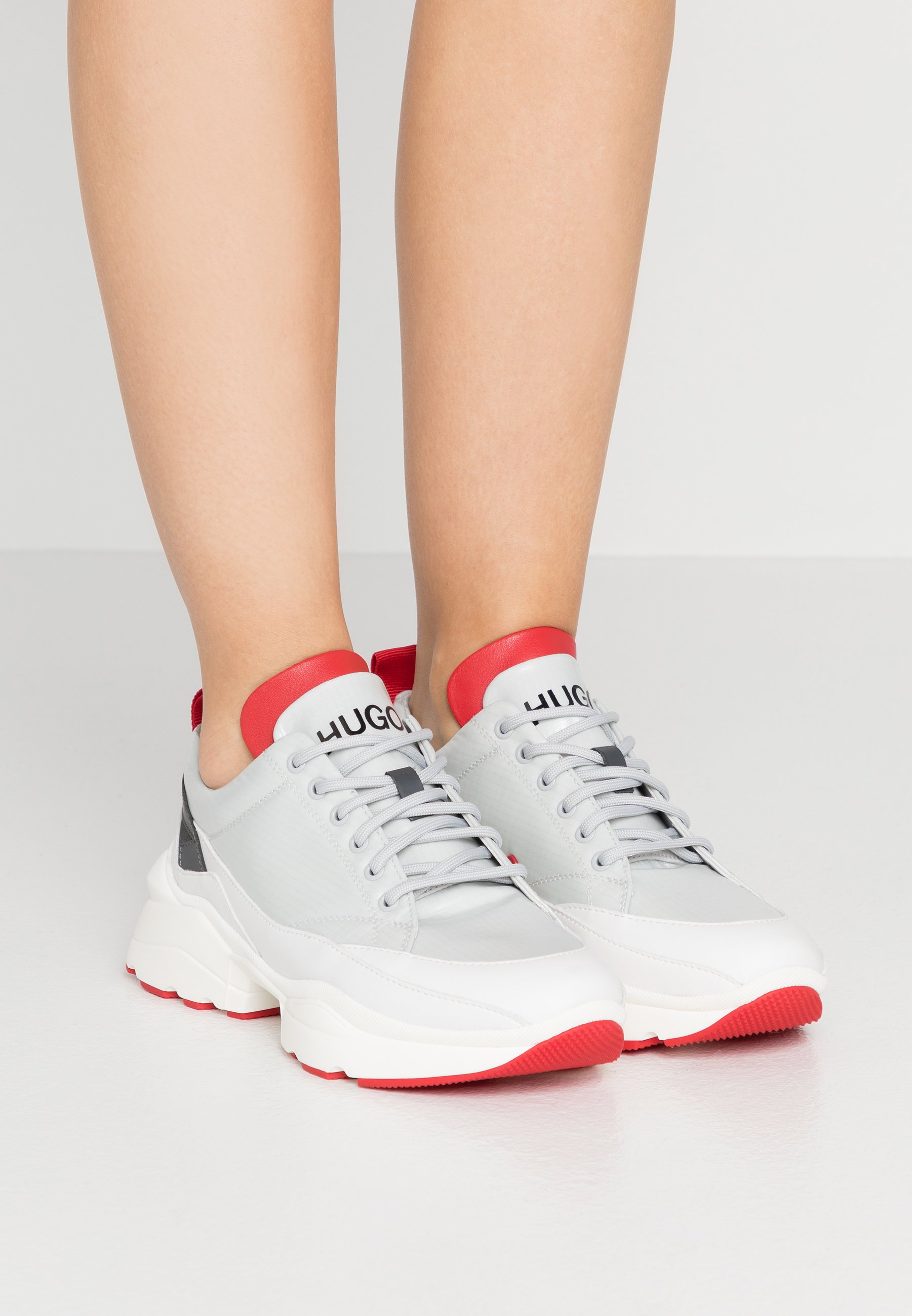 HUGO MIA LACE UP - Sneakers laag - white/red/wit - Zalando.be