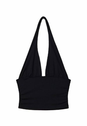 Stradivarius GATHERED HALTER - Top - black