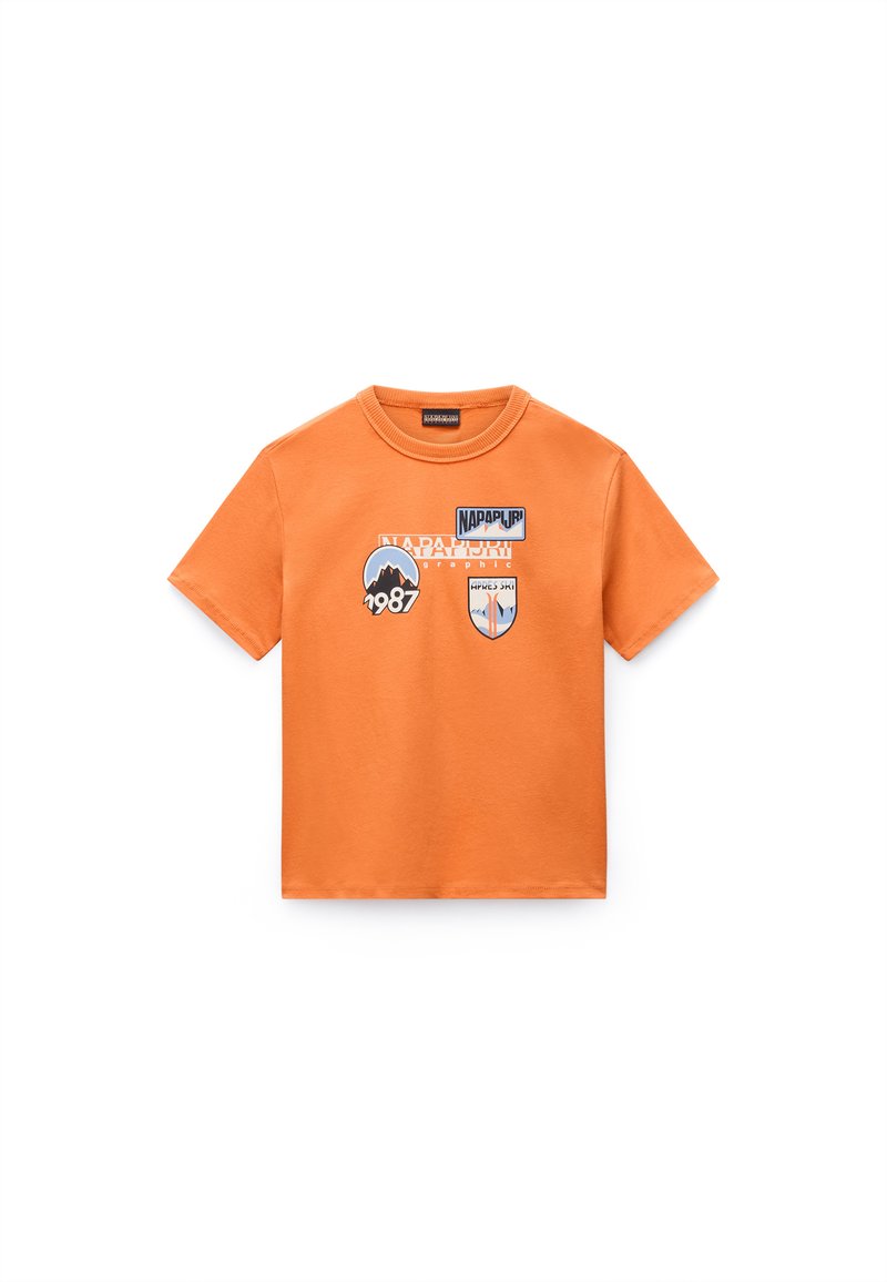 Napapijri PRIMIERO UNISEX - Tričko s potlačou - orange pumpkin