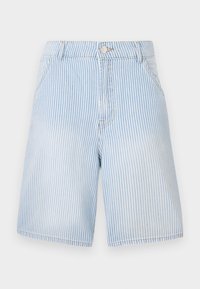 ONLGIA STRIPED LOOSE - Short en jean - light blue denim