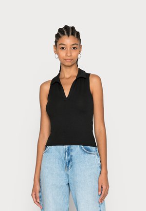 BARE SEAMLESS BARE POLO - Top - casual black