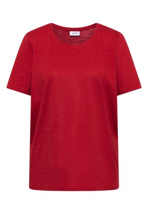 Cecil, BASIC T-SHIRT MIT RUNDHALS - T-shirt basique - tamarillo red