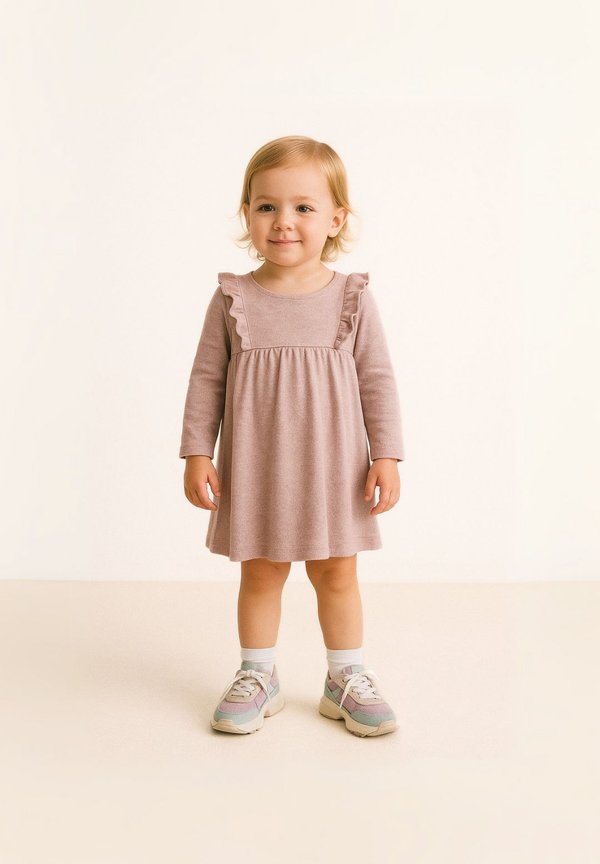 LONG SLEEVE WITH FRILL DETAIL - Jerseykleid