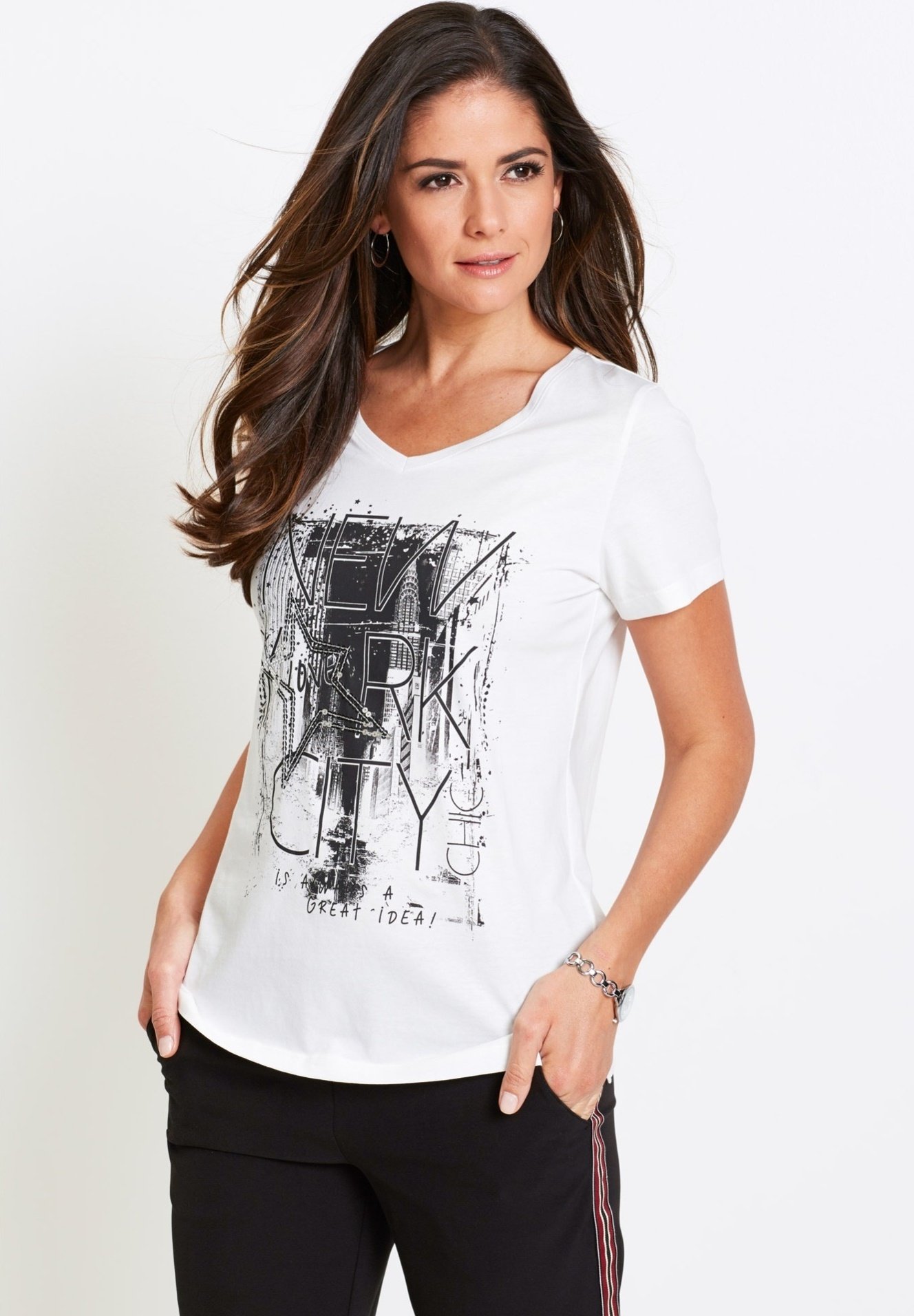 Cecil T-Shirt Donna Stampata – Morbida In Viscosa Elasticizzata