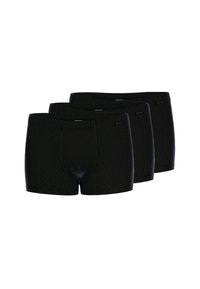 Pantaloni boxer neri con un motivo testurizzato, dotati di una cintura confortevole e un design aderente. Set in confezione da tre.