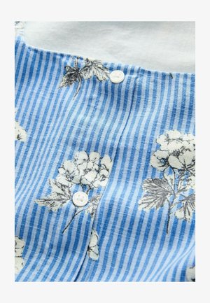 Next, REGULAR FIT - SQUARE NECK BUTTON THROUGH MINI SHIFT DRESS . - Vestido informal - blue floral